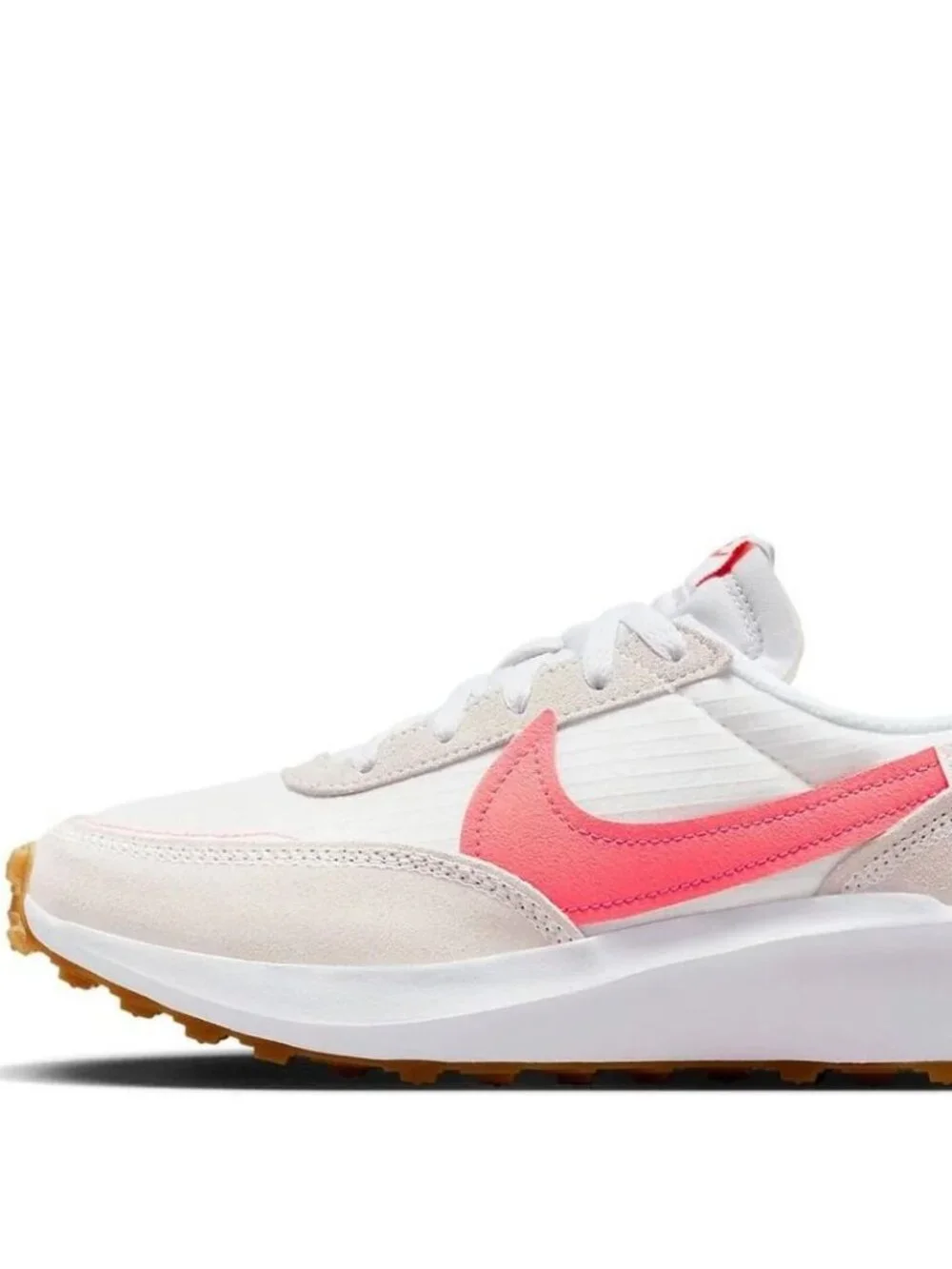 Nike Waffle Debut Sneakers Womens 9 Mens 7.5 White Hot Punch Pink Bright Cactus